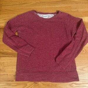 Pact Women’s 100% Organic Cotton Heathered Red Sweatshirt Size Large